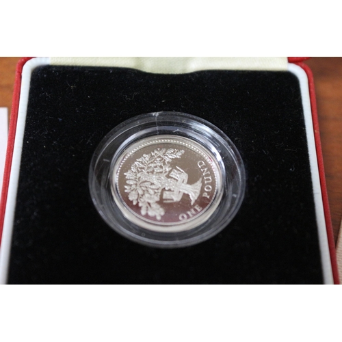 71 - 1987 UK Silver Piedfort 1 Pound, Royal Mint, Silver Proof