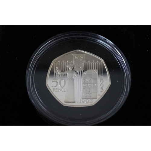 83 - 100th Anniversary of Women's Social and Political Union 50p Coin, Royal Mint Silver Proof