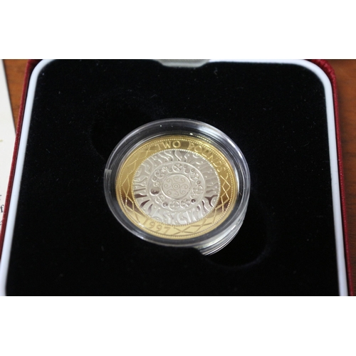 84 - 1997 Bi-Metallic 2 Pound Silver Proof Coin, Royal Mint