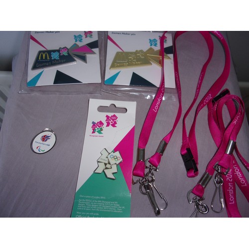 390 - Olympic Memorabilia  from London 2012 Badges and Lanyards