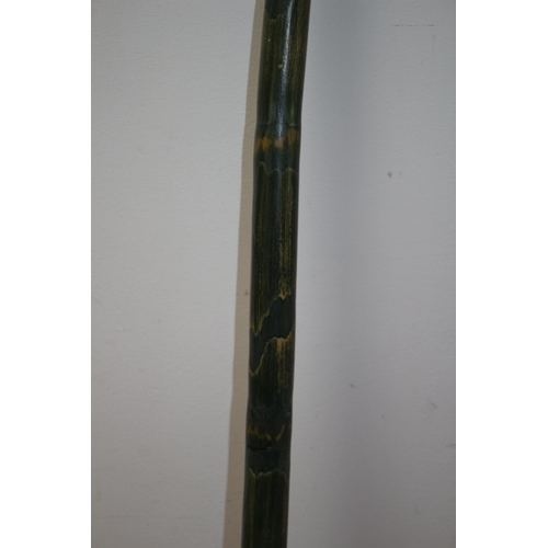 320 - Highly Collectable Bamboo Walking Stick with Brass Plate That Reads: Sir Jeffrey Hill-Pig - British ... 