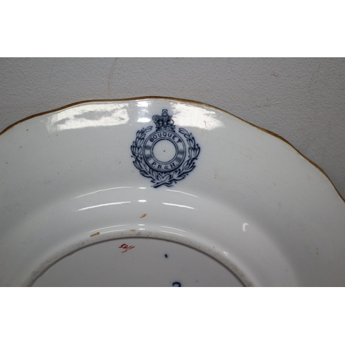 328 - 2 x Pinder, Bourne and Hope Display Plates in Bouquet Pattern - Dating 1860 - 1880 era