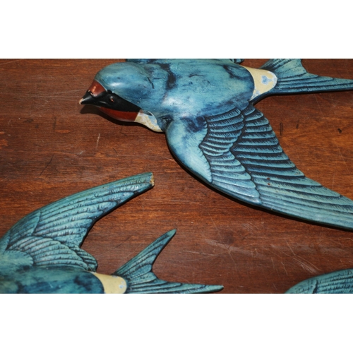 329 - Trio of Pottery Flying Swallows