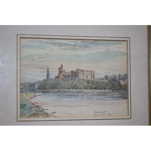 341 - Unsigned Watercolour of a Scene of Inverness 1962