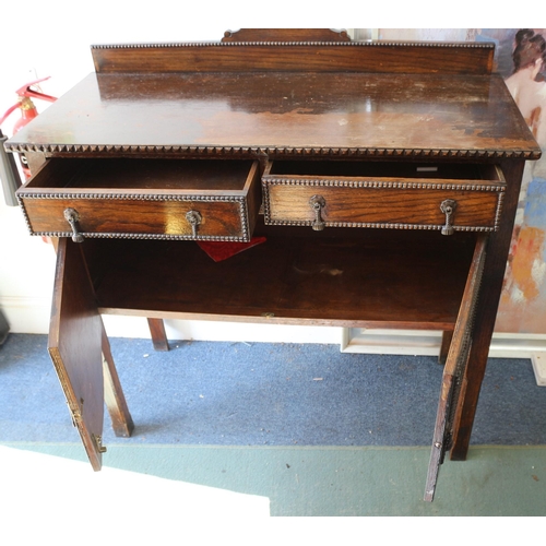 364 - Very Nice Vintage Sideboard with Beading Trim and Back Panel - 105cm Wide