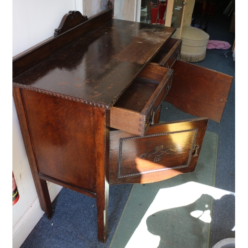 364 - Very Nice Vintage Sideboard with Beading Trim and Back Panel - 105cm Wide