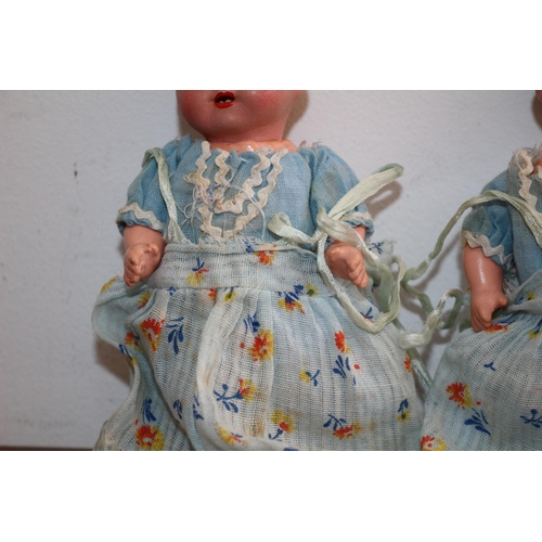 369 - Pair of Armand Marseille of Germany Antique Bisque Dolls - 13cm