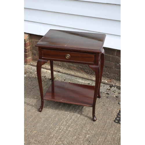 11 - Mid Century Hand Made by McCrae's of Nairobi Kenya, Bedside / Side Table with Single Drawer and Shel... 