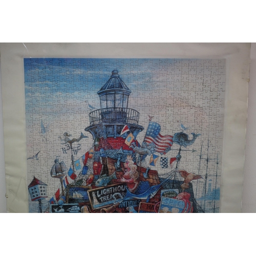 19 - Large Puzzle Picture by Cornish Artist in Frame