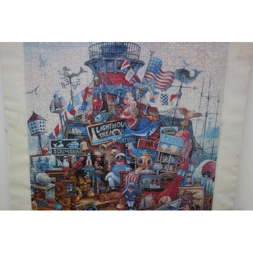 19 - Large Puzzle Picture by Cornish Artist in Frame