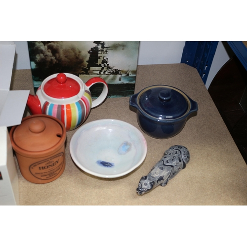 2 - Good Mixed Lot Consisting of Large Amount of CD's, Denby, Studio Pottery and Other Items