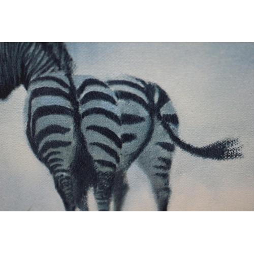 22 - Ever Popular David Shepherd Large Print of Zebra - Framed and Glazed - 80 x 54cm