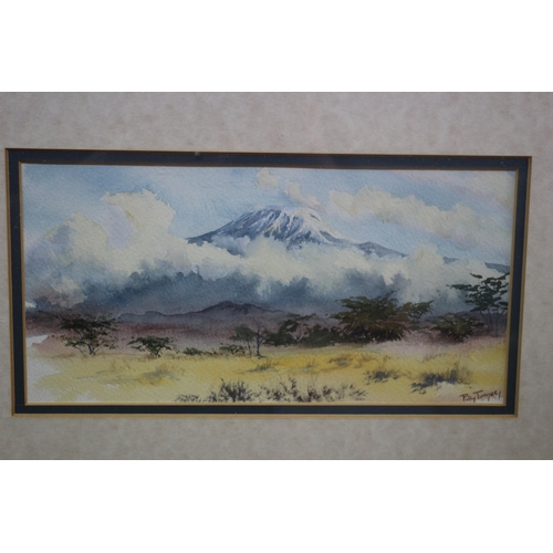 23 - Rare Pair of Signed Original Watercolour Paintings by Renowned Kenyan Artist: Pilly Turner - Titled:... 