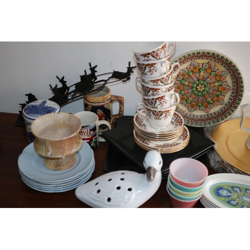 30 - Large Selection of Chinaware including Delft Pot, Marble Vase and Lots of Other Pieces