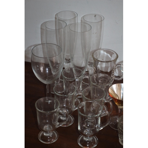 34 - Nice Collection of Crystal Brandy Glasses and Wine Glasses plus Other Glass Items