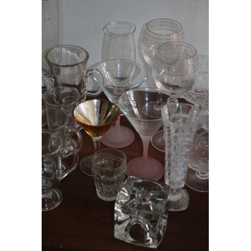 34 - Nice Collection of Crystal Brandy Glasses and Wine Glasses plus Other Glass Items