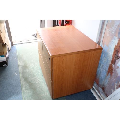 40 - Good Quality and Good Size Filing Cabinet and Drawer on Casters