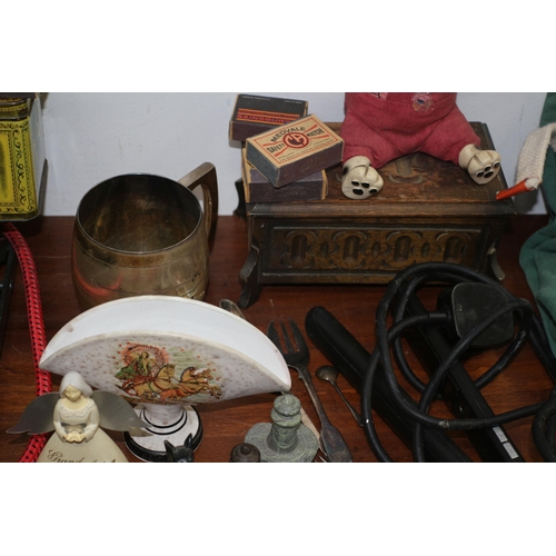 41 - Mixed Lot with Some Interesting Items to include a Twin Pump Foot Pump, Bakelite Vintage Switch, Old... 