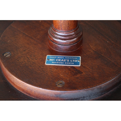 8 - Quality Mid Century Hand Made Octagonal Side Table With Drawer and Brass Claw Feet and Casters by Mc... 