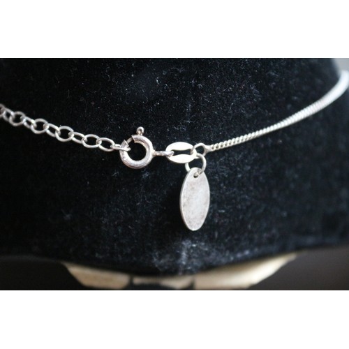 45 - Sterling Silver Modern Design Pendant Necklace on Silver Chain