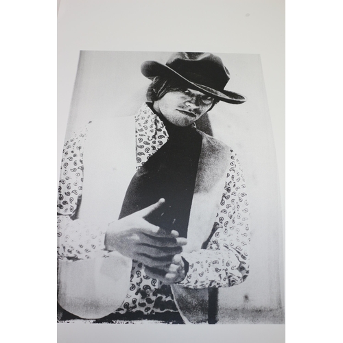 62 - 6 x Large Various Filtered Black and White Image Prints of a Rock Star