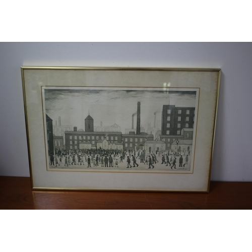 67 - L S Lowry Print from the Soho Gallery - Framed and Glazed - 65.5 x 45cm