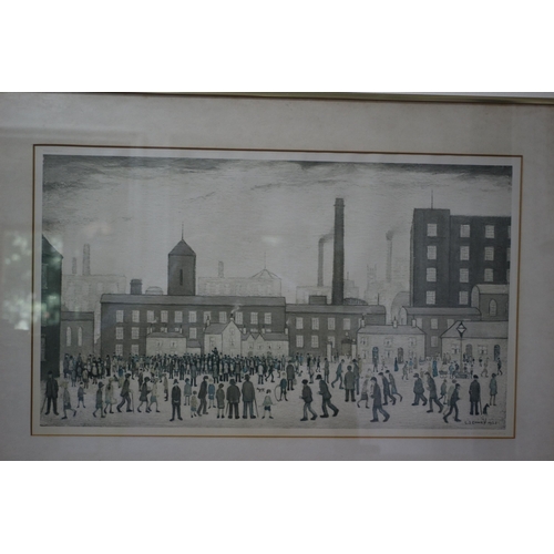 67 - L S Lowry Print from the Soho Gallery - Framed and Glazed - 65.5 x 45cm