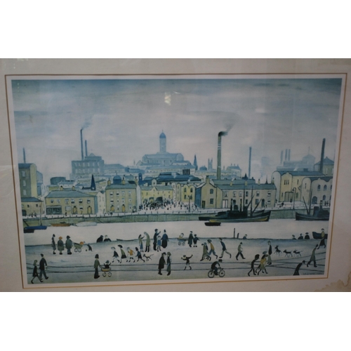 68 - L S Lowry Print Framed and Glazed (Heavy) - 75.5 x 56.5cm