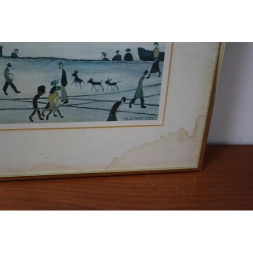 68 - L S Lowry Print Framed and Glazed (Heavy) - 75.5 x 56.5cm