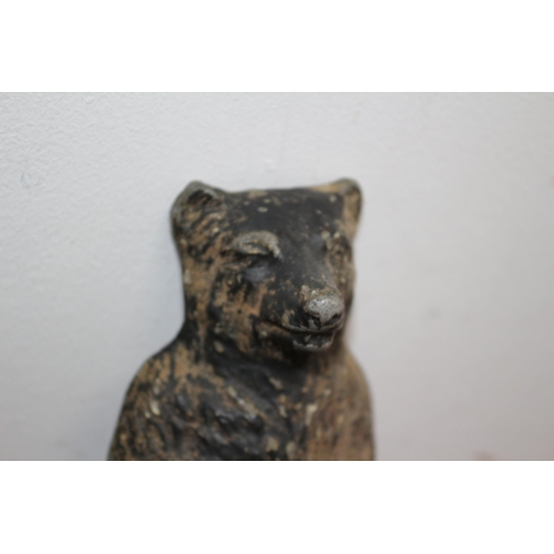 71 - Victorian Metal John Harper and Co Money Box Front only in the Design of a Bear