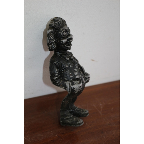 72 - Victorian John Harper and Co Metal Money Box Front only in the Design of a 'Golliwog'