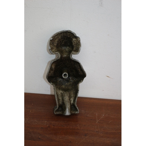 72 - Victorian John Harper and Co Metal Money Box Front only in the Design of a 'Golliwog'