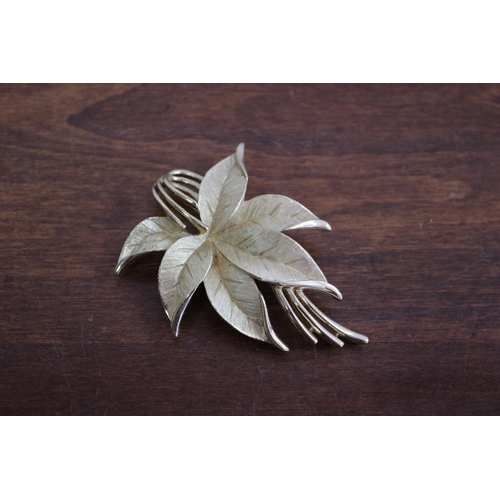 73 - Vintage Italian Trifari Leaf Brooch