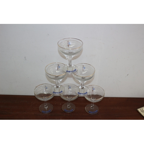 89 - Set of 6 Vintage 1950/60's Babycham Glasses