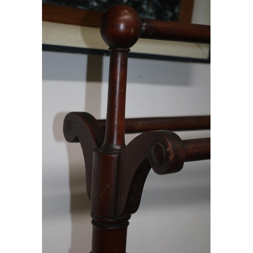 96 - Victorian Wooden Towel Rail