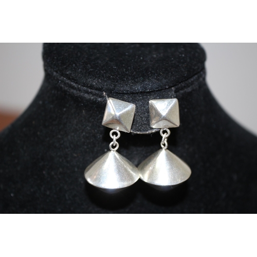 120 - Silver 925 Cone Shaped Earrings