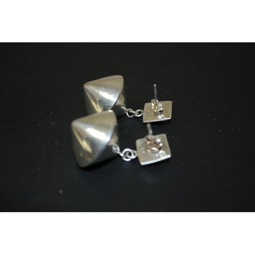 120 - Silver 925 Cone Shaped Earrings