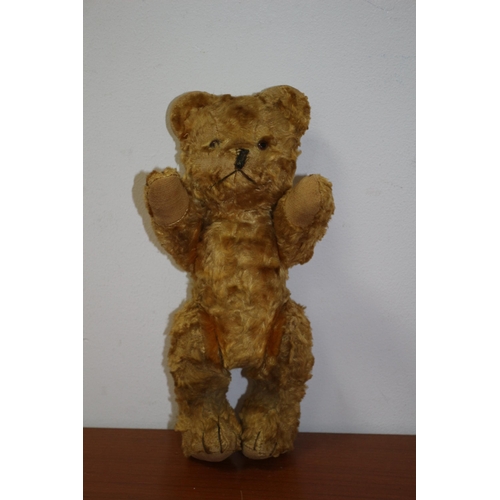 133 - Vintage Teddy Bear with Moving Arms and Legs and Glass Eyes - 25cm