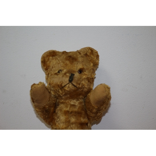 133 - Vintage Teddy Bear with Moving Arms and Legs and Glass Eyes - 25cm