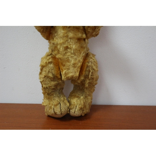 133 - Vintage Teddy Bear with Moving Arms and Legs and Glass Eyes - 25cm