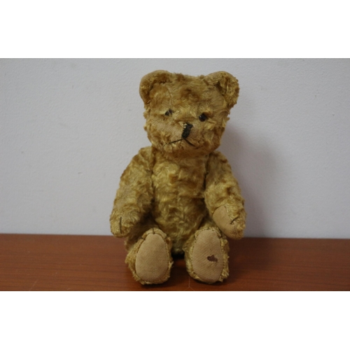 133 - Vintage Teddy Bear with Moving Arms and Legs and Glass Eyes - 25cm