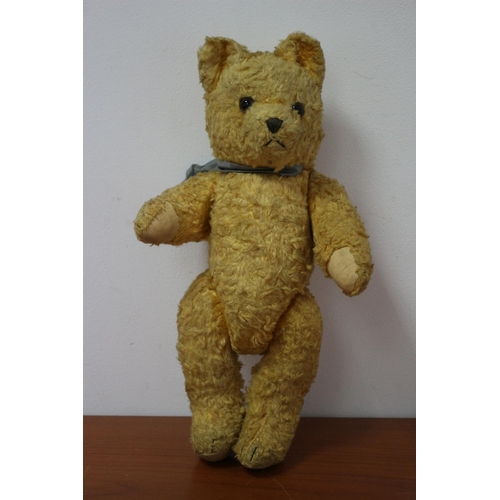 136 - Vintage Teddy Bear with Glass Eyes and Full Movement - 33cm