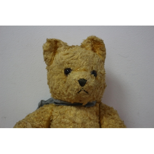 136 - Vintage Teddy Bear with Glass Eyes and Full Movement - 33cm