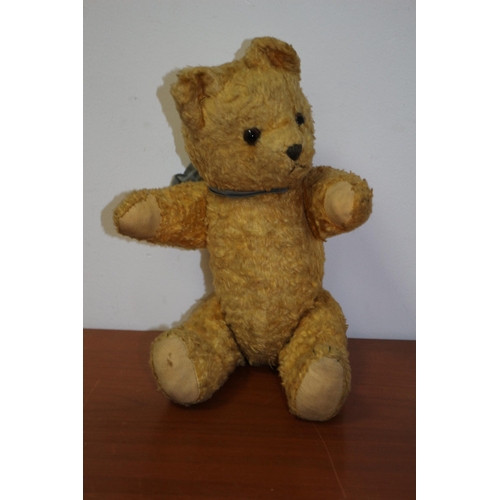 136 - Vintage Teddy Bear with Glass Eyes and Full Movement - 33cm