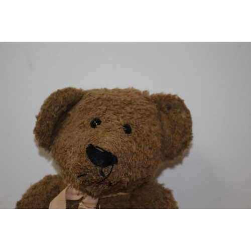 137 - Old Teddy Bear - Has a Stud in the Ear and Glass Eyes - 30cm