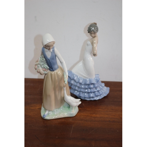 166 - 2 x Nao Porcelain Figures (one A/F)