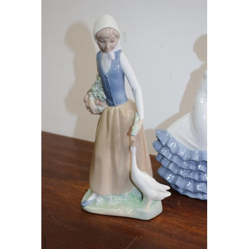 166 - 2 x Nao Porcelain Figures (one A/F)