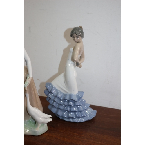 166 - 2 x Nao Porcelain Figures (one A/F)