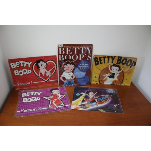 181 - 5 x Betty Boop Tin Signs