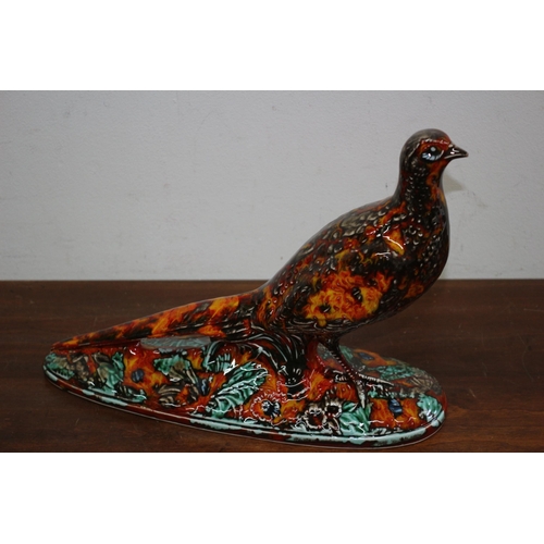 183 - Exquisite Anita Harris Signed Pheasant Large Figure - 28 x 22cm